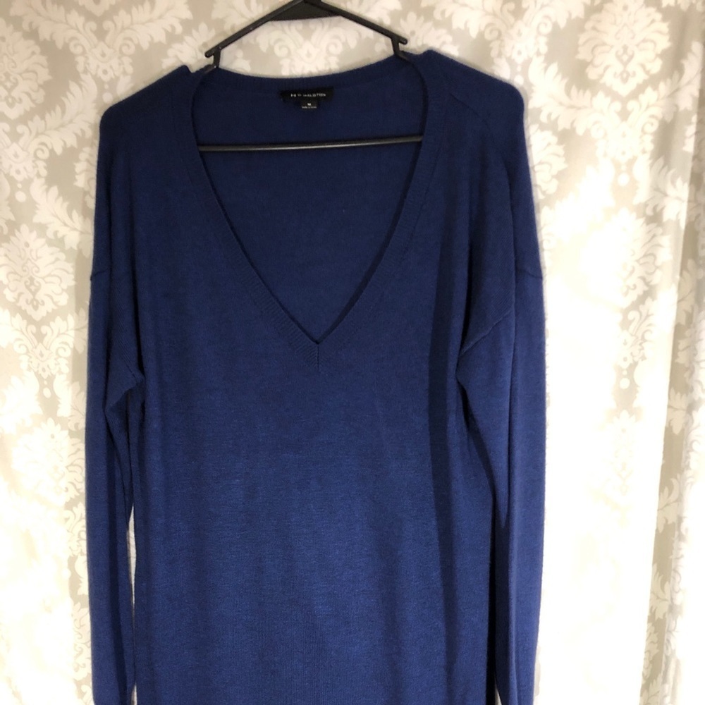 Vintage H by Halston V Neck Sweater M - Picture 6 of 7